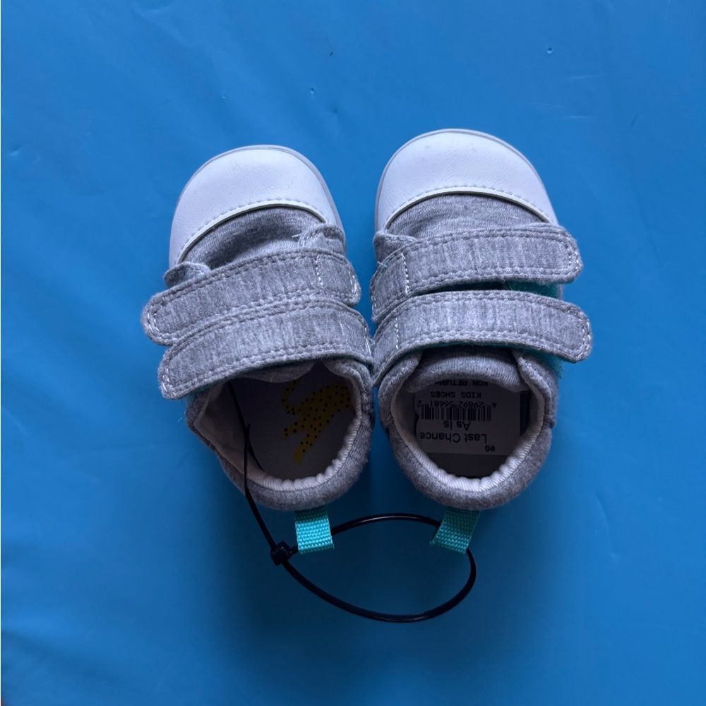 Ten Little First Walker Velcro shoes in Heather gray